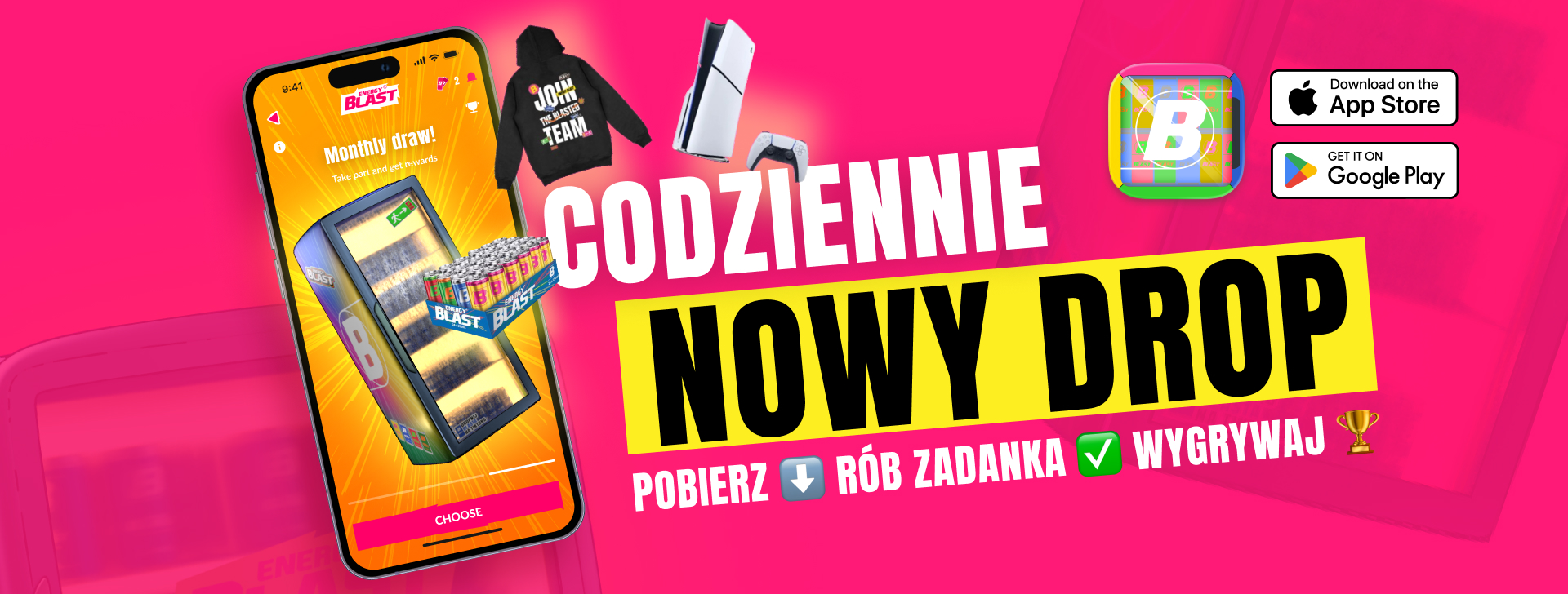 aplikacja blast codziennie nowy drop